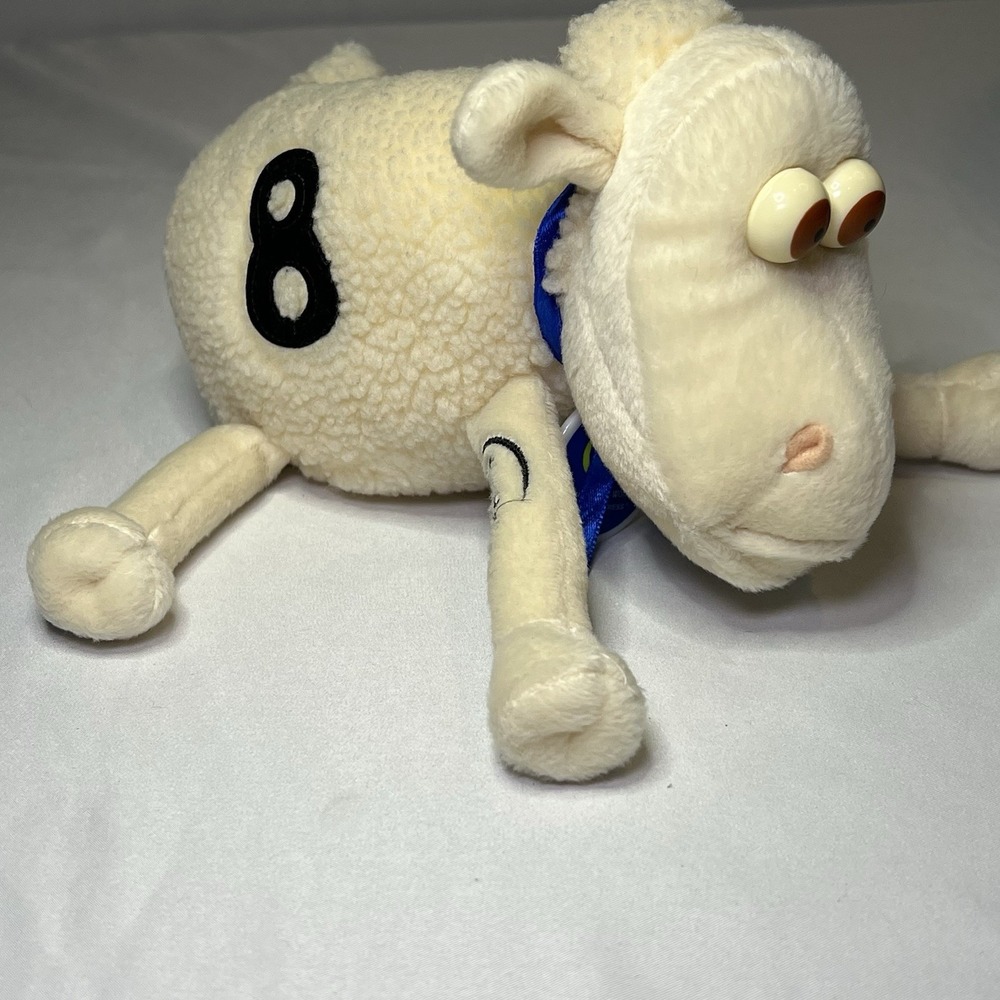 Serta‎ Counting Sheep Plush 8" Cream #8 Mattress Sleep Curto Stuffed Animal Toy